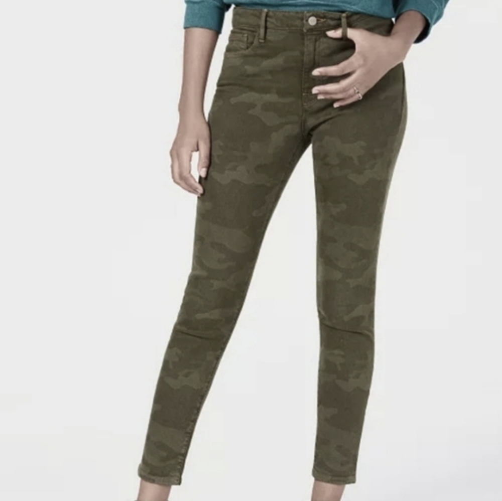 New! Camo Skinny Jeans - Olive Green
